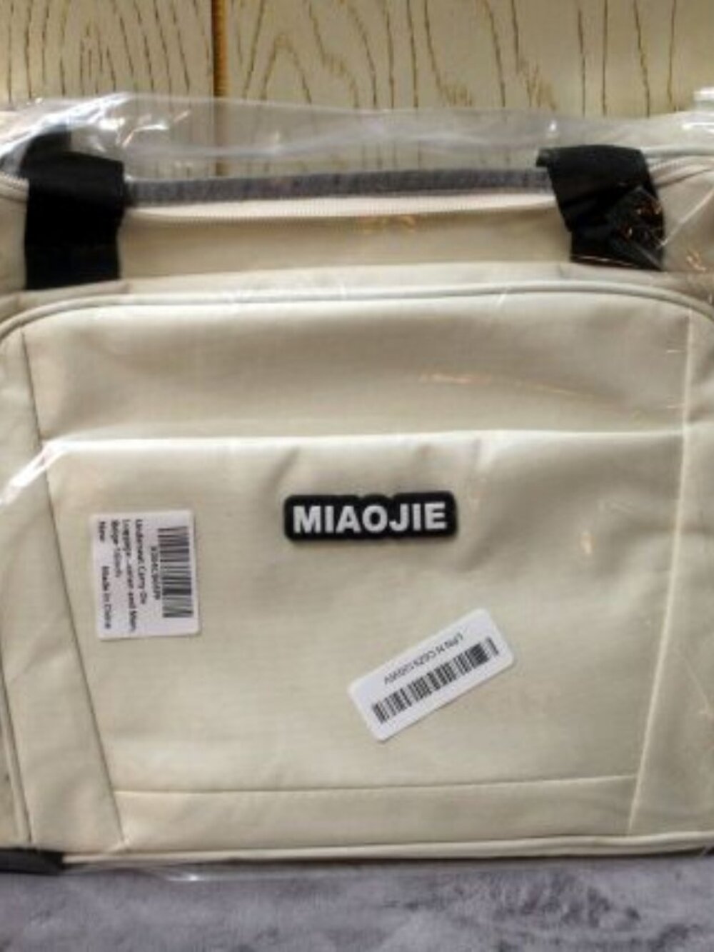 Beige Underseat Carry On Luggage Bag by MIAOJIE - 16" - New in Bag